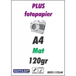 R0231.1123.A Rayfilm Mat inkjet fotopapier 120gr waterbestendig fotopapier A4 100 vel