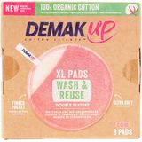 Demak'up - Wasbare Wattenschijfjes - 100% Biologisch Katoen - 3 Stuks