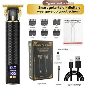 Tondeuse - Zwart - 2024 Nieuwste Model - Draadloos - Hair Body & Face