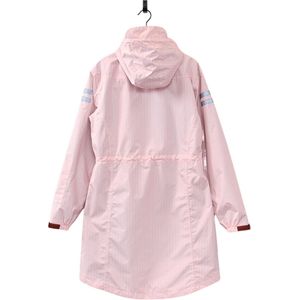 Ducksday - regenparka voor dames -halflang - reflectoren - regenjas - waterdicht - ademend - Roze - maat Small