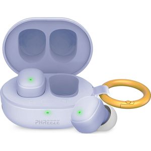 Phreeze Mini Buds 3 - Draadloze Oordopjes - Paars - Geschikt voor Apple & Samsung - Oortjes Draadloos met Bluetooth 5.4