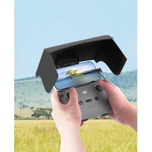 Allecto plus - Zonnescherm voor drone-afstandsbediening met platte standaard - Bescherming voor mobiele telefoon - Geschikt voor DJI Mini 3 Pro, Mini 2, Mavic Air 2, DJI Air 2S, Mavic 3 - Afmetingen 22x10cm - Zonnekap accessoire