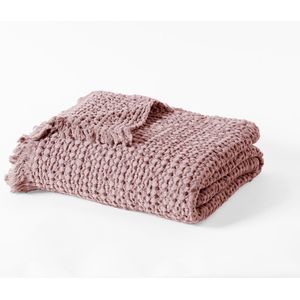 Vital Home Katoenen Bedsprei Plaid Roze 200x240 cm