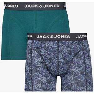 Jack & Jones heren boxershorts met print 2-pack blauw groen - Maat XXL