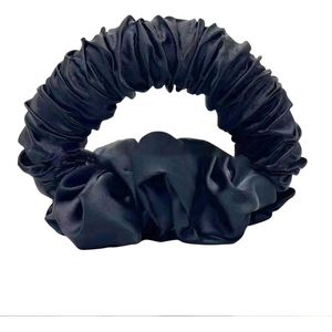 Heat Free Silk Haar Crunchies - Scrunchies - Haar Bows voor Vrouwen en Meisjes - Haar Bobbles - Zwart