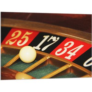 Vlag - Bal in Roulette Bord - 100x75 cm Foto op Polyester Vlag