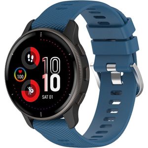 Strap-it Siliconen bandje - geschikt voor Garmin Venu / Venu SQ / SQ 2 / Venu 2 Plus / Vivoactive 3 / Vivoactive 5 / Vivomove (HR - Style - Luxe - Sport) / Forerunner 245 / 645 / 165 / 55 - blauw