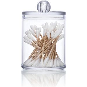 Ronde Doorzichtige Katoenen Staafjes Houder - Acryl Opslag Container Organizer