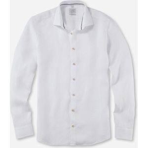 OLYMP bodyfit wit linnen