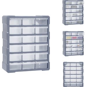 vidaXL Organiser - Organisers - Lade Organiser - Lade Organisers - Organiser met 18 medium lades 38x16x47 cm