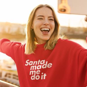 Foute Kersttrui Rood - Santa Made Me Do It - Maat S - Kerstkleding voor dames & heren