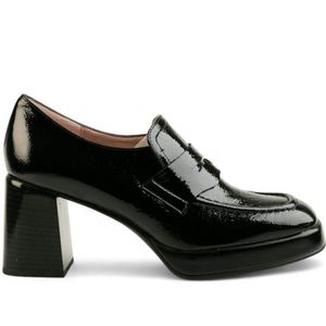 Hispanitas - Bosgroene - Leren Loafers - Blokhak 7 cm - Plateau 2,5 cm