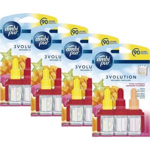 Ambi Pur Luchtverfrisser navulling 3Volution Exotische vruchten 4 x 20 ml