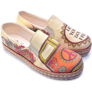 GOBY - Let Your Soul Free - Ballerinas - Sandalen -Hoge kwaliteit - Handmade - Meisjesprint - Maat 35