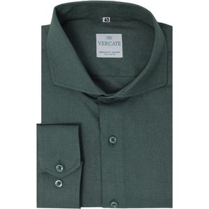 Vercate - Strijkvrij Kreukvrij Overhemd - Groen - Regular Fit - Bamboe Katoen - Lange Mouw - Heren - Maat 40/M