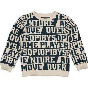 Quapi - Jongens sweater - AOP Bottle Green - Maat 92