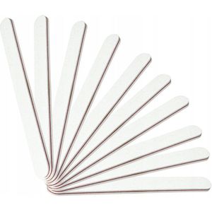 10x Nagelvijl 180/240 - Recht & Ideaal voor Natuurlijke Nagels