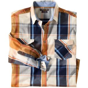 ATLAS FOR MEN - Popeline overhemd Outdoor Passion - Heren - Verkrijgbaar in grote maten - M