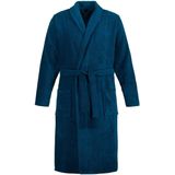JP 1880 - Heren - Badjas thuispak sjaalkraag badstof tot 8XL - Blauwgroen - Maat 3XL