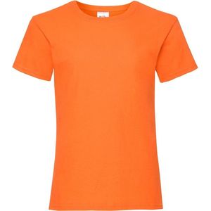 Fruit Of The Loom Meisjes Kinderen Valewewight T-shirt met korte mouwen (Oranje)