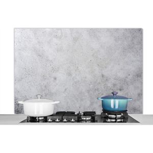 Spatscherm keuken 120x80 cm - Kookplaat achterwand Muur - Wit - Grijs - Muurbeschermer - Spatwand fornuis - Hoogwaardig aluminium