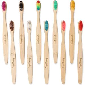 Duurzame bamboe tandenborstels - Set van 12 voor gezonde mondhygiëne