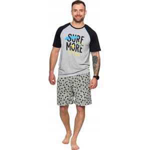 Herenpyjama korte mouwen- grijs M