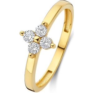 Isabel Bernard - Le Marais Audrey - Gouden Ring - 14 Karaat - Met Zirkonia Steen
