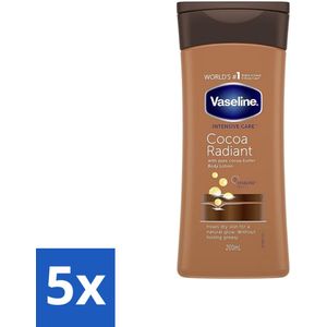 Vaseline - Cocoa Radiant - Bodylotion - Herstellend - 200 ml - Bulkverpakking - 5 stuks