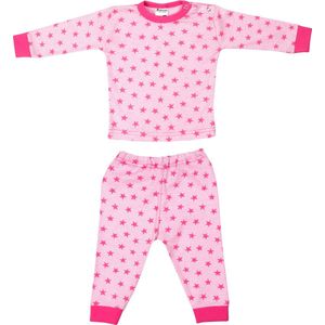 Beeren Bodywear Meisjes Pyjama Stripe Star - Fuchsia - Maat 98/104