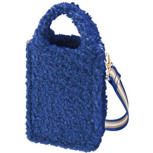 Luxe Teddy Tasje - Blauw - Schoudertas - Handtas - bagstrap - inclusief tassenriem