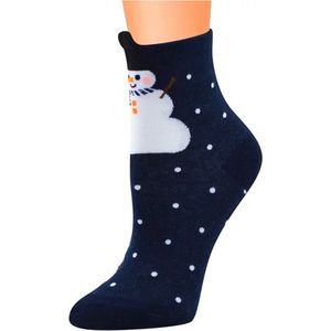 1 paar Kerstsokken met Sneeuwpop – Foute Kerstsokken Unisex (Maat 36-41) – Perfect als Kerstcadeau of Kerst Relatiegeschenk