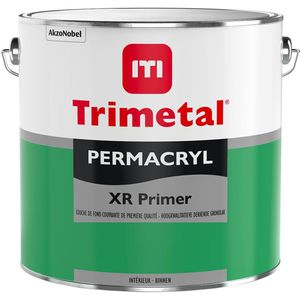 Trimetal Permacryl XR Primer - Hoog kwalitatieve dekkende watergedragen grondlaag voor binnen - Kleur RAL 9010 Zuiver Wit ( gebrokenwit ) - 2.50 L