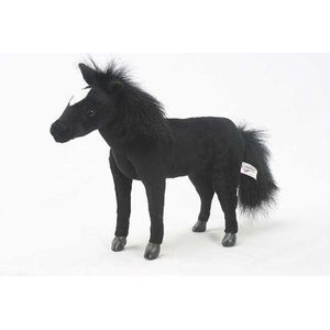 Knuffel Paard zwart, 36 cm, Hansa