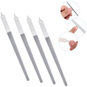 4-delige nagelvijl - pedicure-instrument - dubbelzijdige manicure-instrument - geschikt voor thuisgebruik 15 cm (zilver)