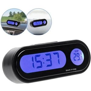 Astilla Products - Digitaal Autoklokje - Zwart - Temperatuur Meter - LED Klok Auto