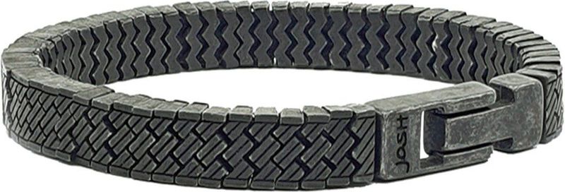 Josh - 03496-BRA-VB - Armband - Zwart - 22 CM - Stijlvol Design