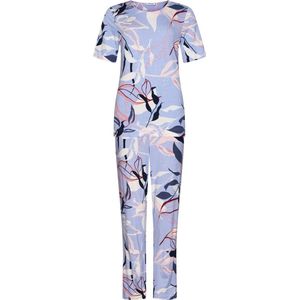 Pastunette Premium Pyjama Soft Sketches - Katoen/Modal - Wit/Blauw - Maat 40