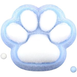 Zacht en elastisch kattenpoot knijpspeelgoed in blauw, groot formaat voor drukverlichting en stressvermindering op school en kantoor