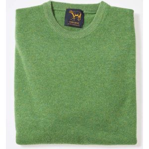 Osborne Knitwear Trui met ronde hals - Sweater heren in Lamswol - Pullover Heren - Watercress - XL
