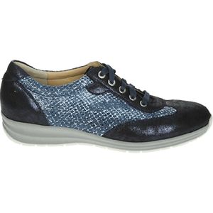 Durea 6164 E - Dames veterschoenen - Kleur: Blauw - Maat: 37.5