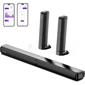 ULTIMEA Apollo S40 - 2.2-kanaals Soundbar - Afneembaar - Smart App Bediening - Box Speaker voor TV - Zwart