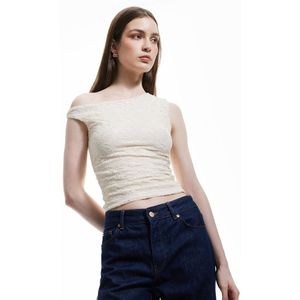 Asymmetrische kraag Mouwloos Tanktop