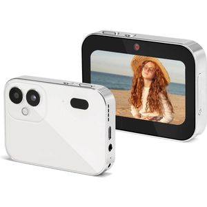 Digitale Camera met Touchscreen – 4K Autofocus Vlogcamera, 64MP 16X Zoom Compactcamera – Draagbare Point-and-Shoot, Selfie, Muziek & Videospeler voor Kinderen & Tieners