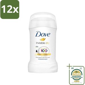 Dove Deodorant Stick - Invisible Dry - 40ml - Voordeelverpakking - 12 stuks - Dove - Invisible Dry