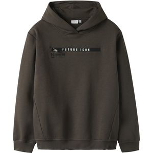Name It - Nkmleonas Ls Nreg Sweat - Bruin - Sweatshirt - Jongens - 116