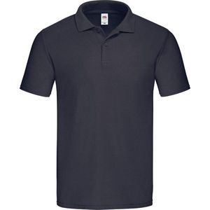 Fruit of the Loom - Heren Origineel Polo Shirt - Deep Navy - Katoen - Korte Mouwen