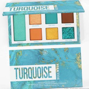 BH Cosmetics Turquoise Palette | December Maand Kleur | 6 Glitter & Matte Oogschaduw Tints | Vegan & Dierproefvrij