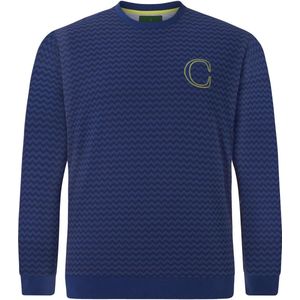 Charles Colby Sweatshirt ronde halsblauw, Motief