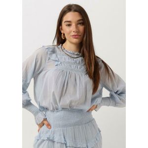 Notre-V Voile Blouse Blouses Dames - Lichtblauw - Maat M